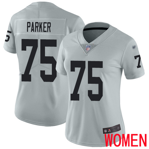 Oakland Raiders Limited Silver Women Brandon Parker Jersey NFL Football 75 Inverted Legend Jersey